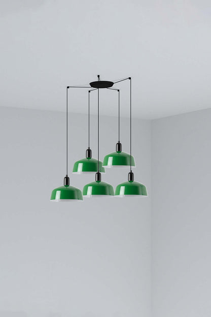TATAWIN COLGANTE PANTALLA METAL M VERDE 5xE27
