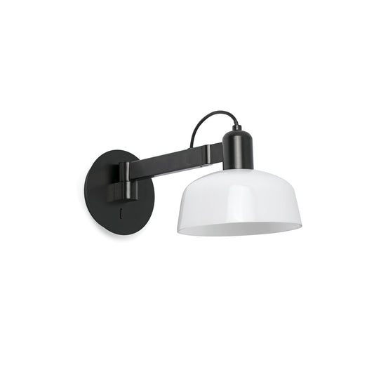TATAWIN White glass wall lamp arm