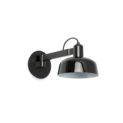 TATAWIN Black glass wall lamp arm