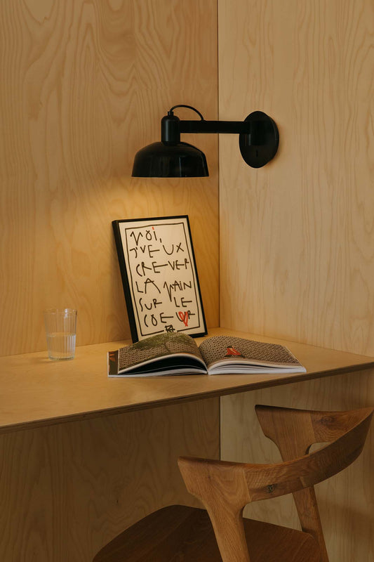 Wall light TATAWIN WALL SCONCE ARM BLACK METAL 1xE27