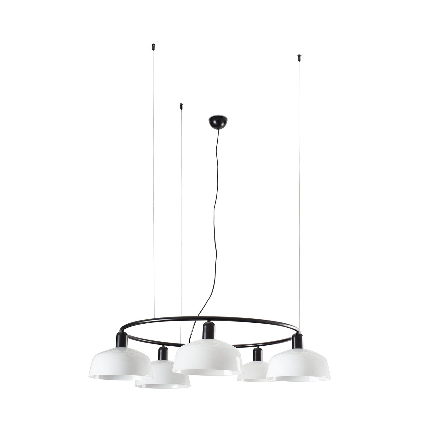 TATAWIN COLGANTE CIRCULAR PANTALLA M BLANCA 5xE27