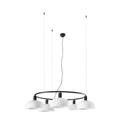 TATAWIN COLGANTE CIRCULAR PANTALLA M BLANCA 5xE27