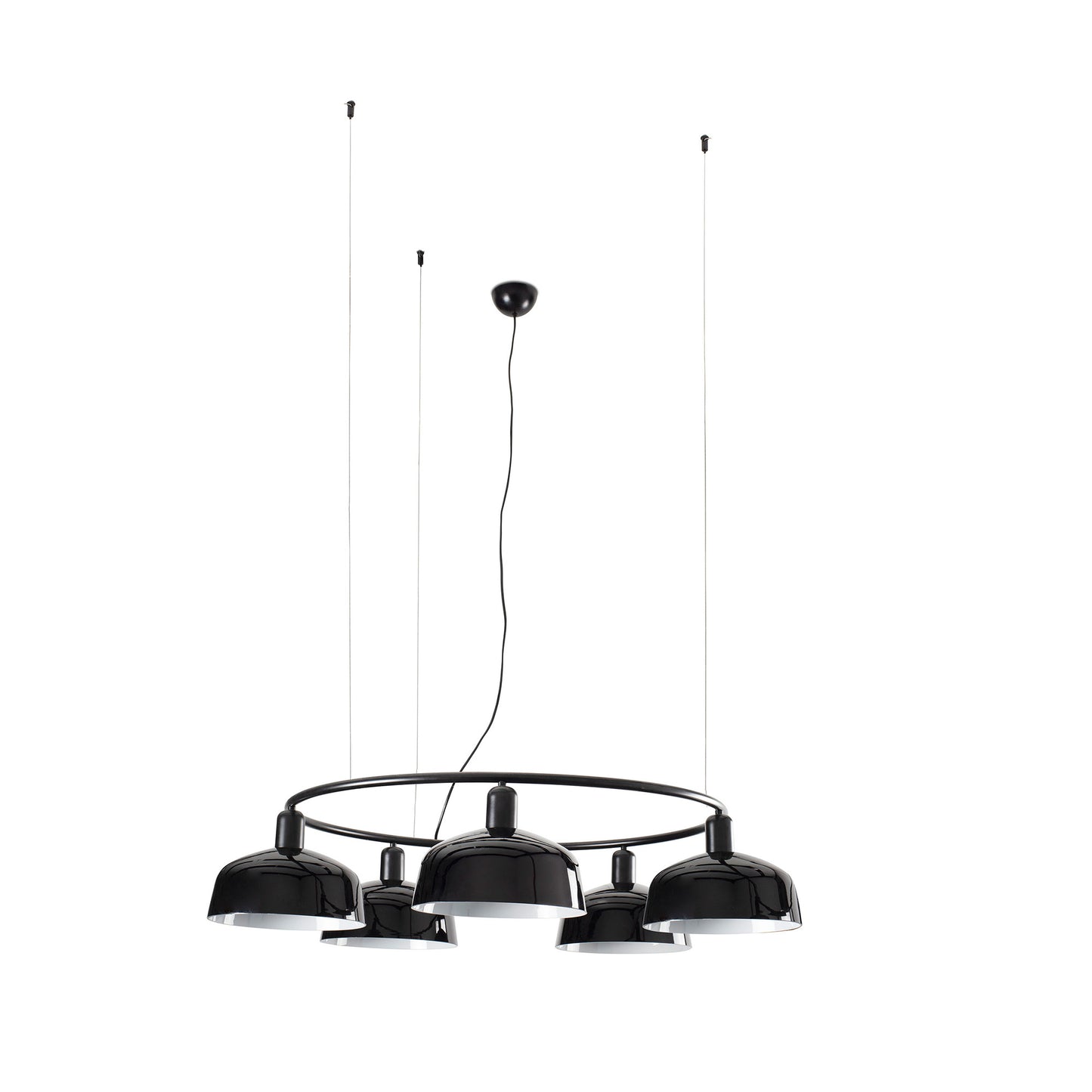 TATAWIN COLGANTE CIRCULAR PANTALLA M NEGRA 5xE27