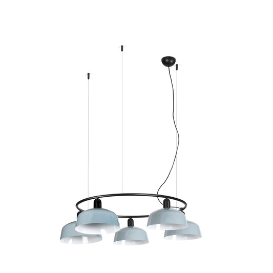 Pendant lamp TATAWIN PENDANT CIRCULAR PANTRY METAL M BLUE GREY.5xE27
