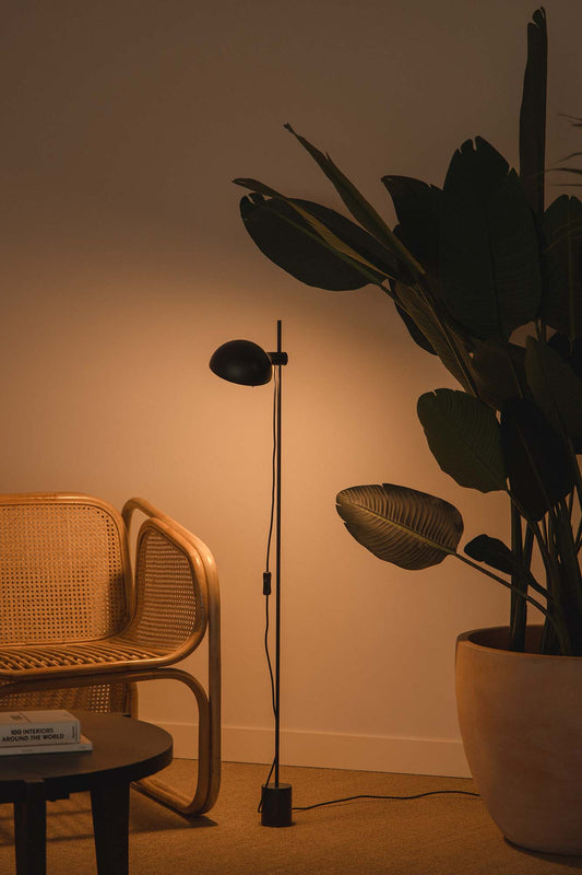 Floor lamp MATILDA BLACK SALON BASE 1xE14