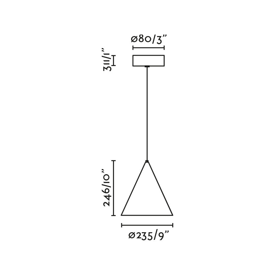 LINA Black pendant lamp