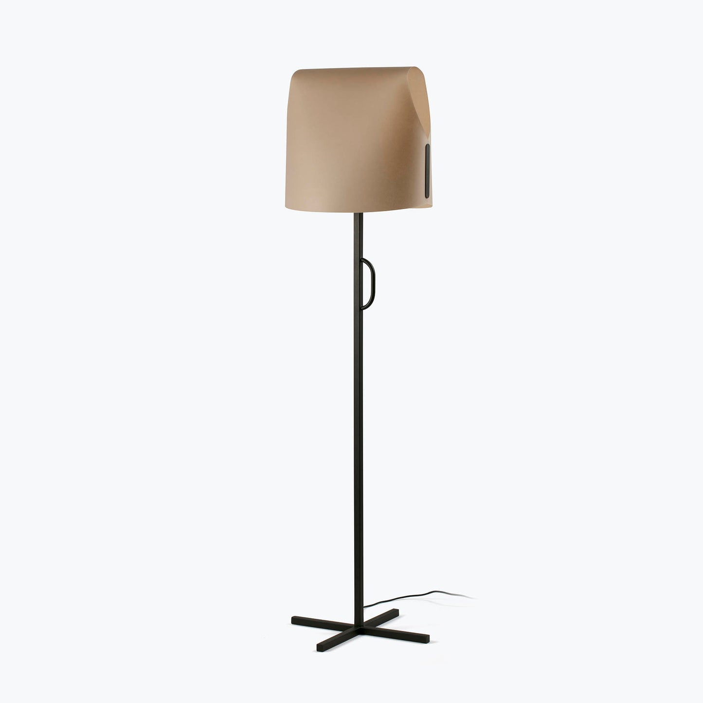 LUANG Black/camel floor lamp