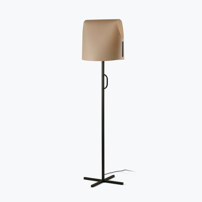 LUANG Black/camel floor lamp