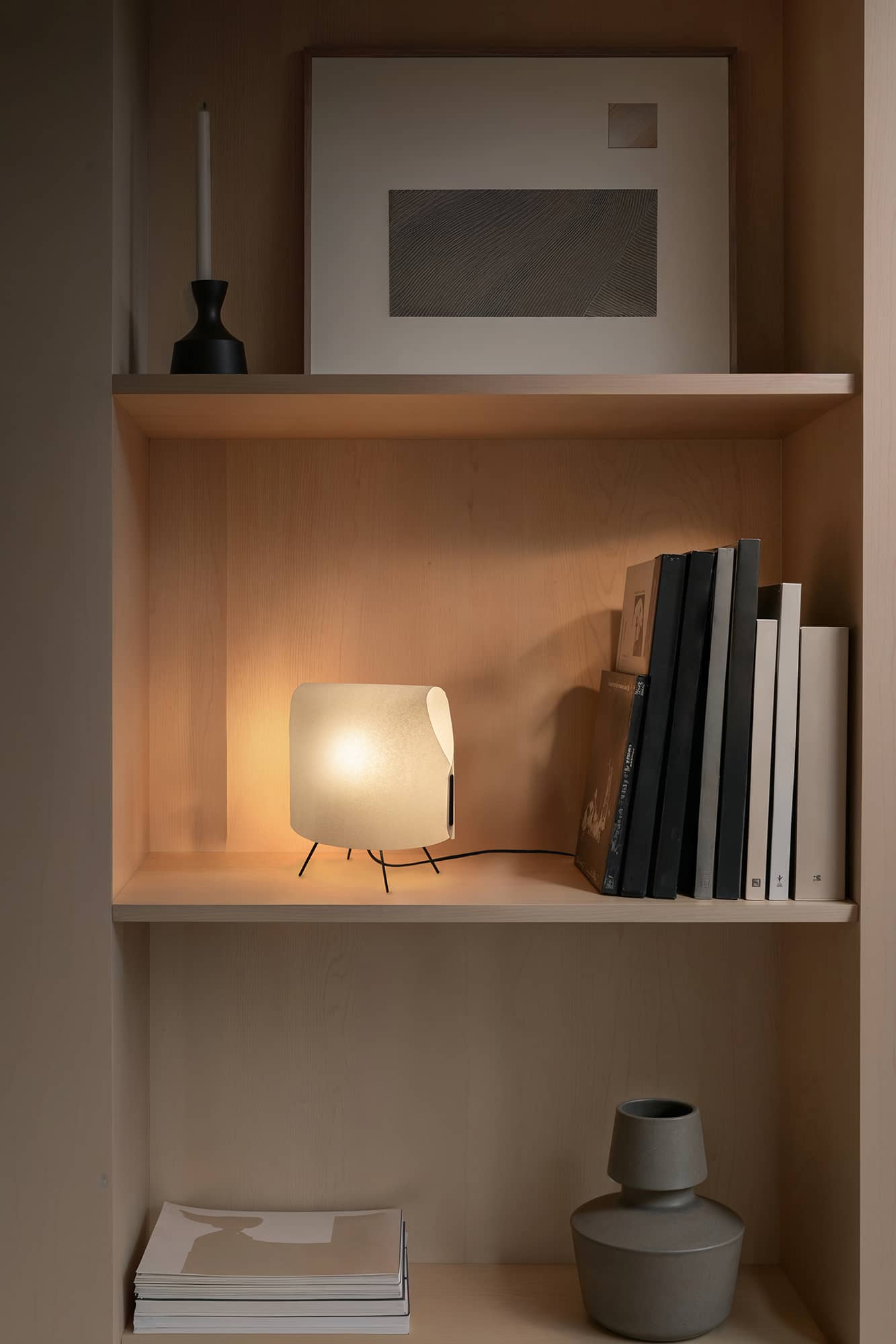 LUANG XS Black/beige table lamp