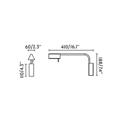 ACADEMY Chrome wall lamp