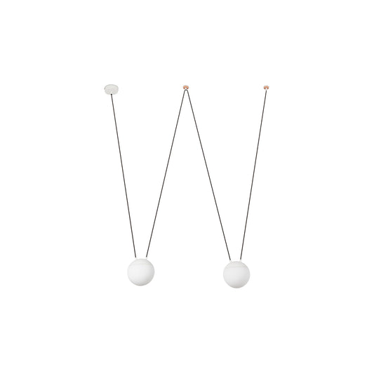 Pendant lamp MINE SPACE PC WHITE 2 LIGHTS