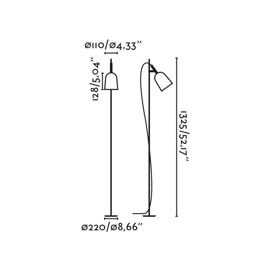 Floor lamp STUDIO FLOOR LAMP WHITE SCREEN 1xE14