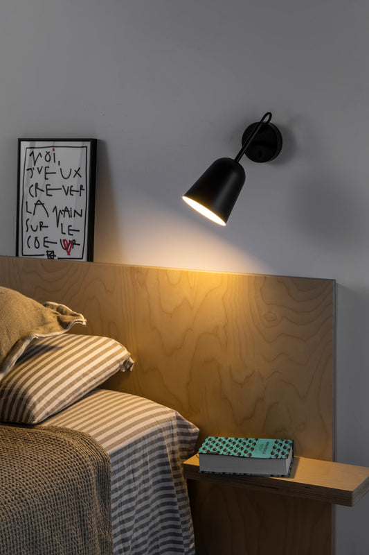 Seinavalgusti STUDIO WALL LIGHT MUST KUPPEL 1xE14