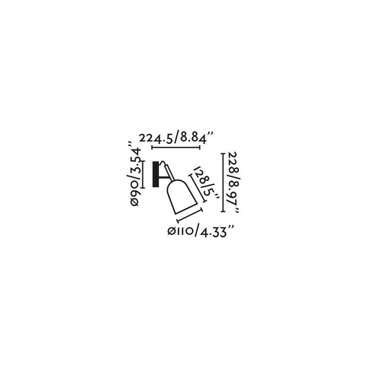 Seinavalgusti STUDIO WALL LAMP WHITE SHADE 1xE14