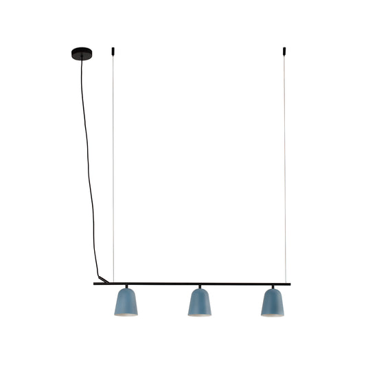 Pendant lamp STUDIO LINEAR PENDANT LIGHT S BLUE 3xE14