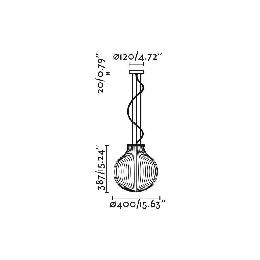 ISABELLE 400 White pendant lamp