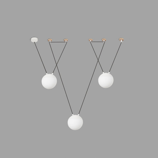 Pendant lamp MINE SPACE WHITE 3 LIGHTS