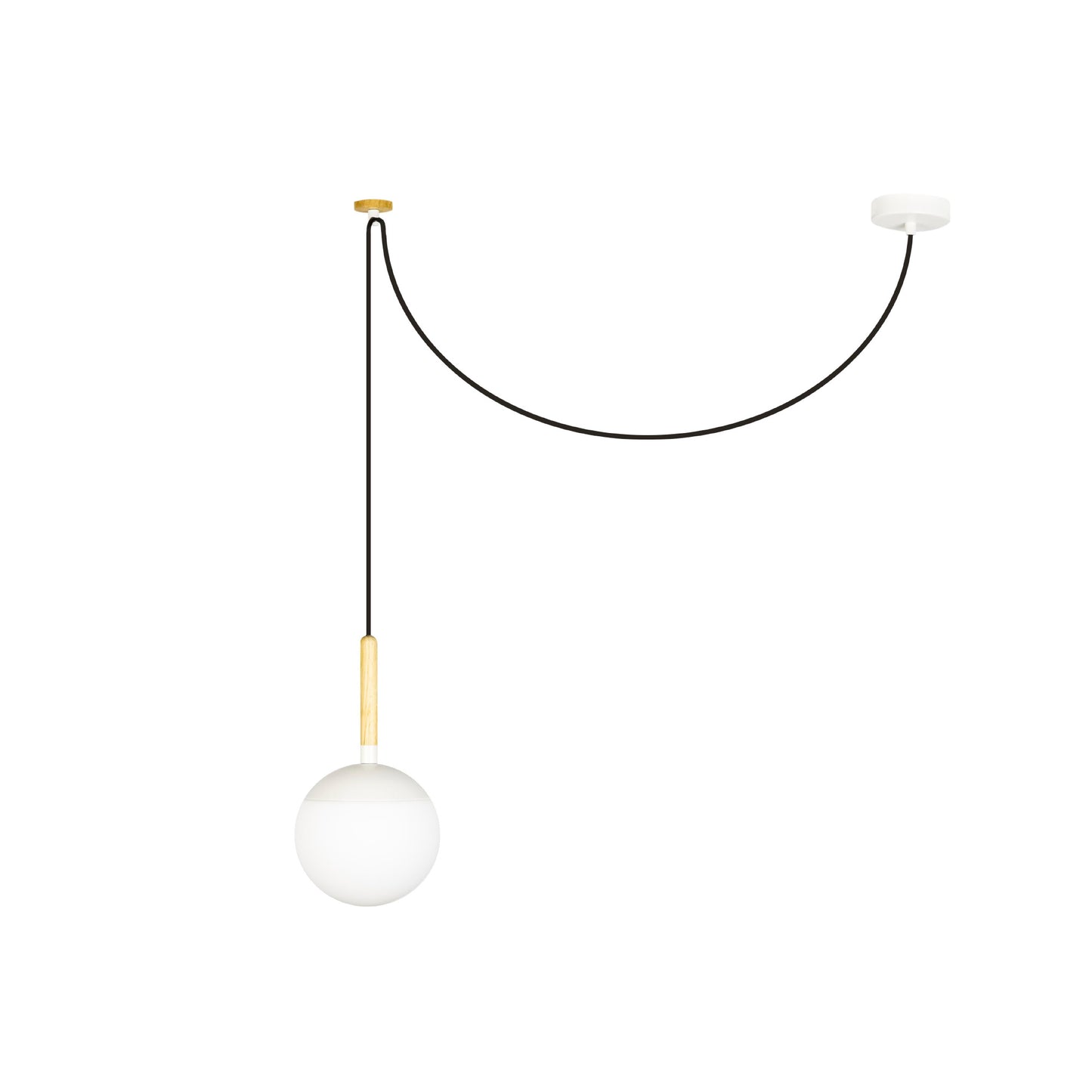MINE GLASS White pendant lamp