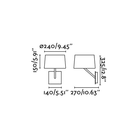 Wall light HANDY WHITE WALL LIGHT 1XE27 20W