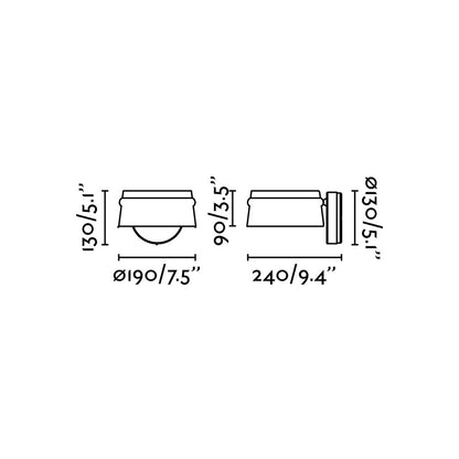 LOOP Black wall lamp