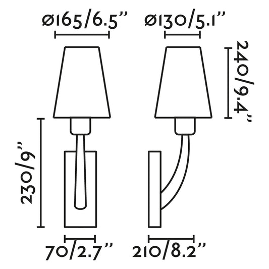 Aplique de pared REM NÍQUEL MATE PANTALLA BEIGE