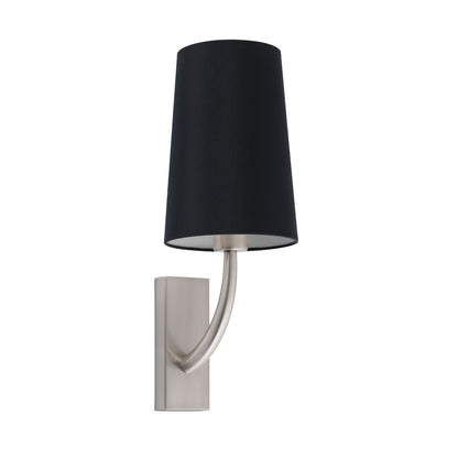 REM Matt nickel/black wall lamp