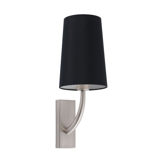 REM Matt nickel/black wall lamp