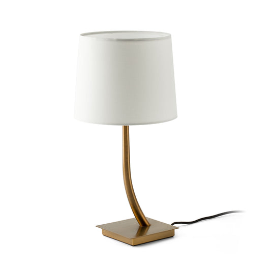 REM Old gold/white table lamp