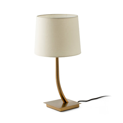 REM Old gold/beige table lamp
