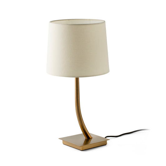 REM Old gold/beige table lamp
