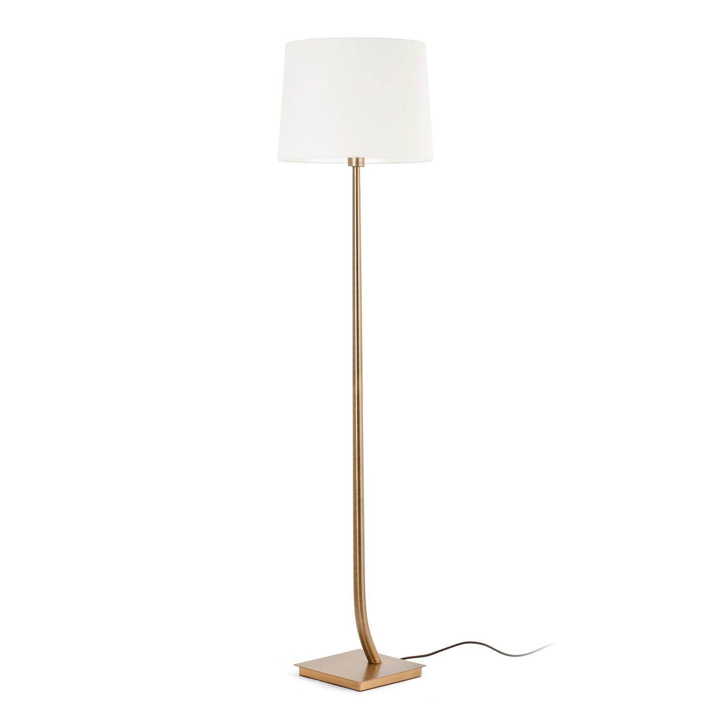 REM Old gold/white floor lamp