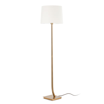 REM Old gold/white floor lamp