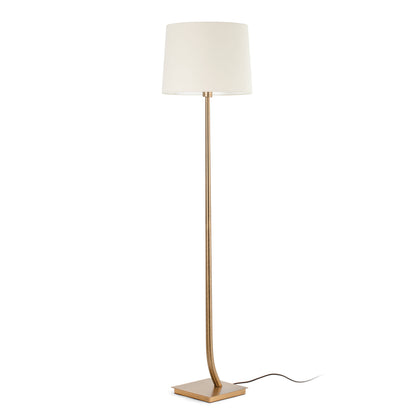 REM Old gold/beige floor lamp