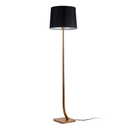 REM Old gold/black floor lamp