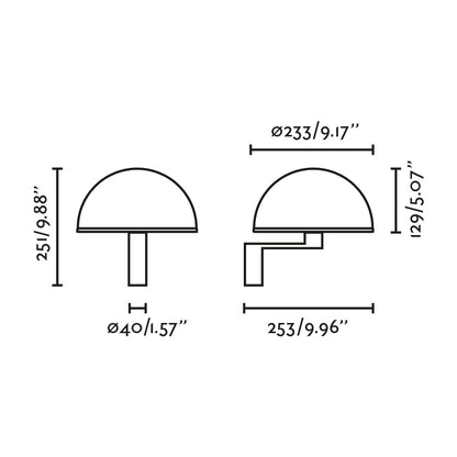 DOME Wall lamp black