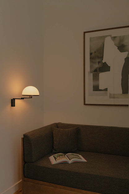 DOME Wall lamp with adjustable arm black