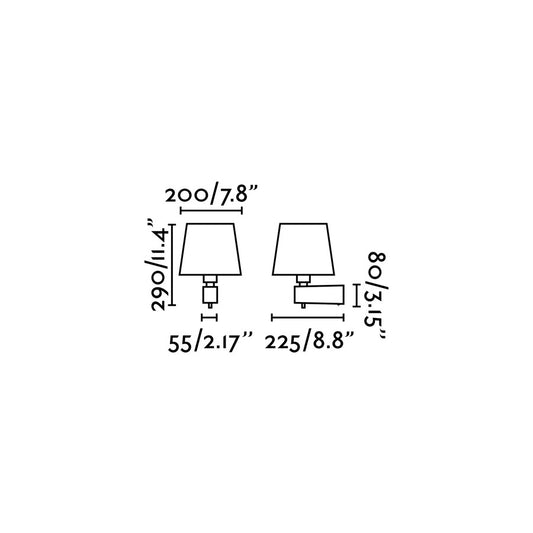 Wall light ROOM LAMP WHITE 1 X E27 20W
