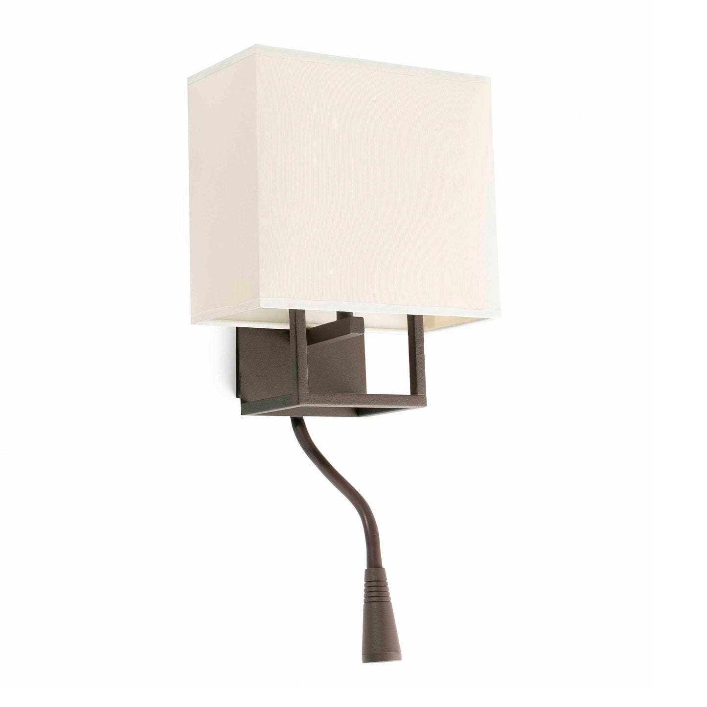 VESPER Brown and beige wall lamp with reader