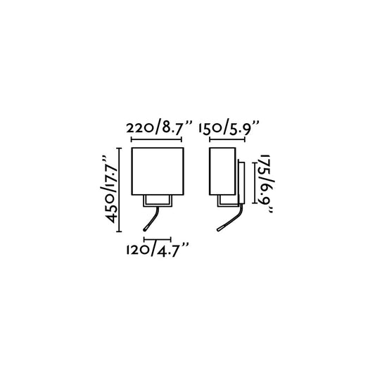 Wall light VESPER BROWN WALL LIGHT E14 20W LED READING LIGHT