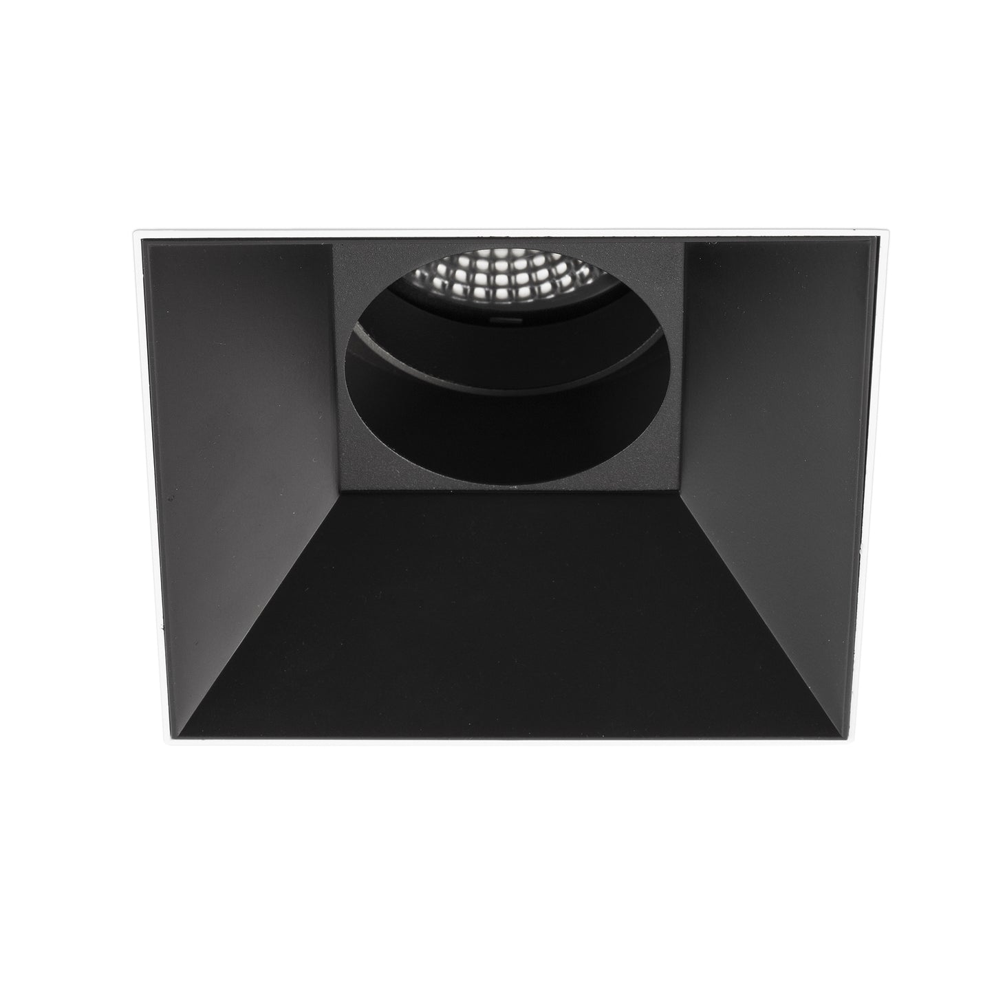 DEEP60 Downlight square without frame black 15° 3000K CRI90 stripy