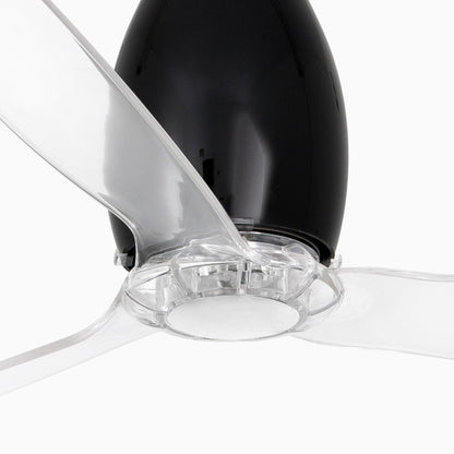 Потолочный вентилятор без подсветки ETERFAN Ø1280 MM GLOSS BLACK TRANSPARENT BLADES