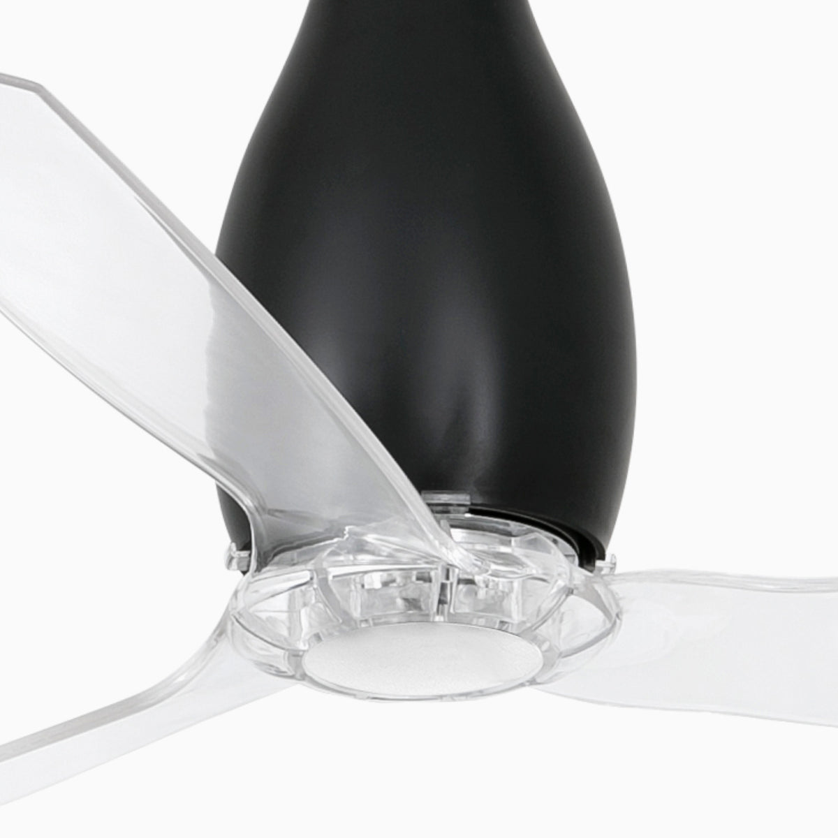 Ventilateur de plafond sans éclairage ETERFAN Ø1280 MM MATTE BLACK TRANSPARENT BLADES