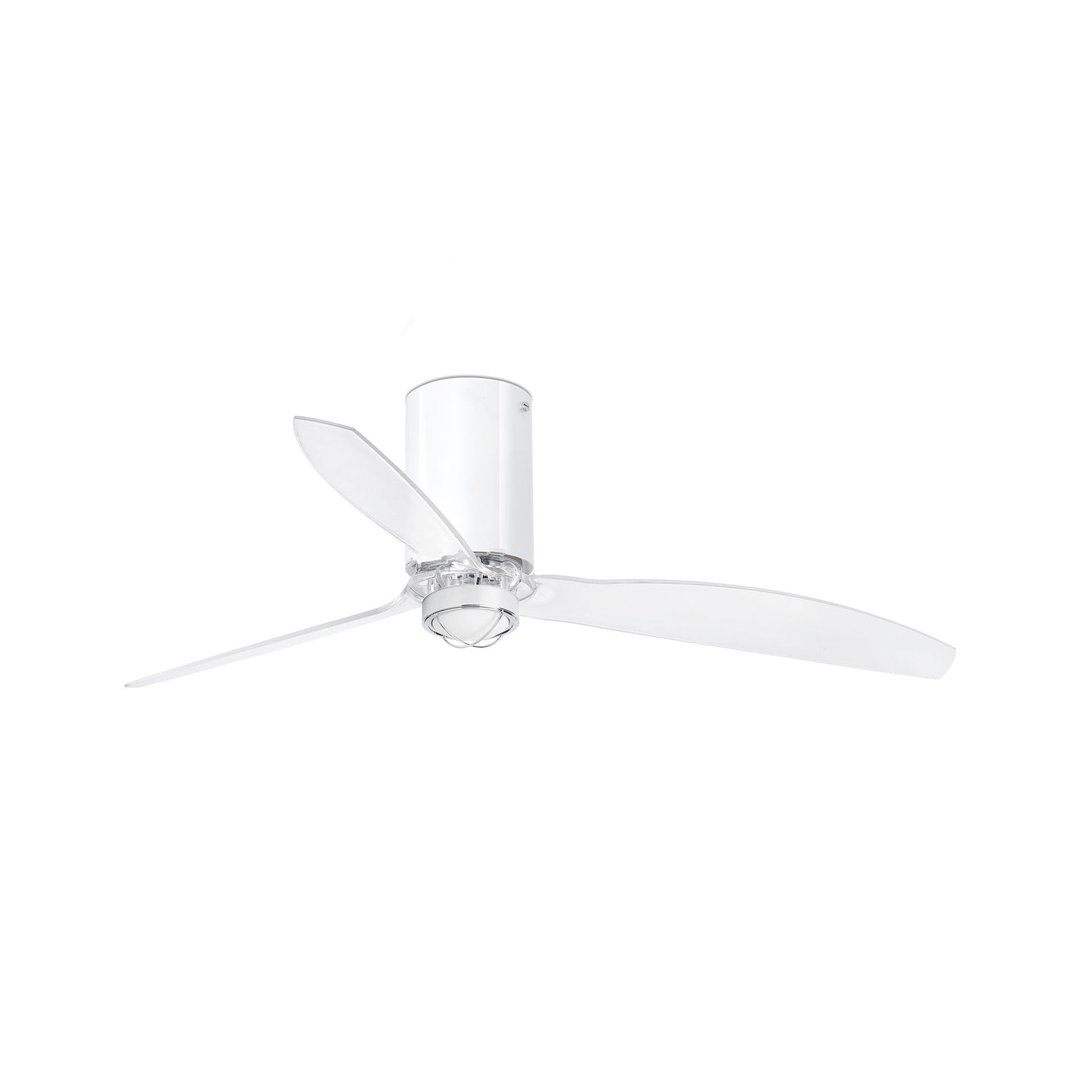MINI TORU VENTILAATOR M LED Läikiv valge/läbipaistev ventilaator