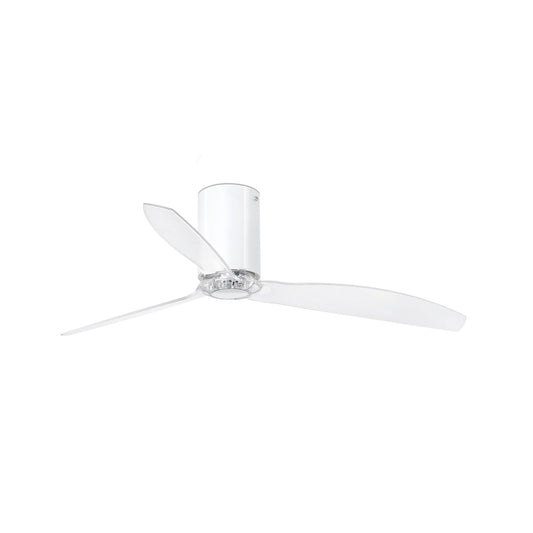 MINI TUBE FAN M Läikiv valge/läbipaistev ventilaator