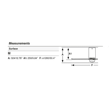 MINI TUBE VENTILAATOR M LED Läikiv must/läbipaistev ventilaator 3000K