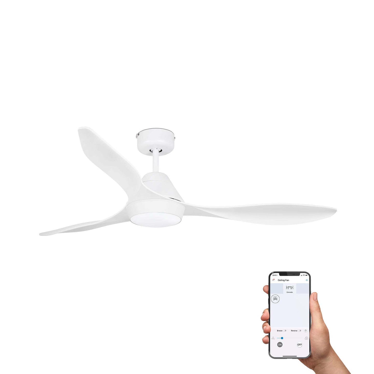 POLARIS L LED valge ventilaator TUYA
