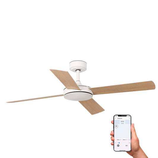 MALLORCA L valge/vahtra ventilaator TUYA