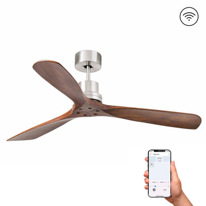 LANTAU L matt nikkel/pähkel ventilaator TUYA