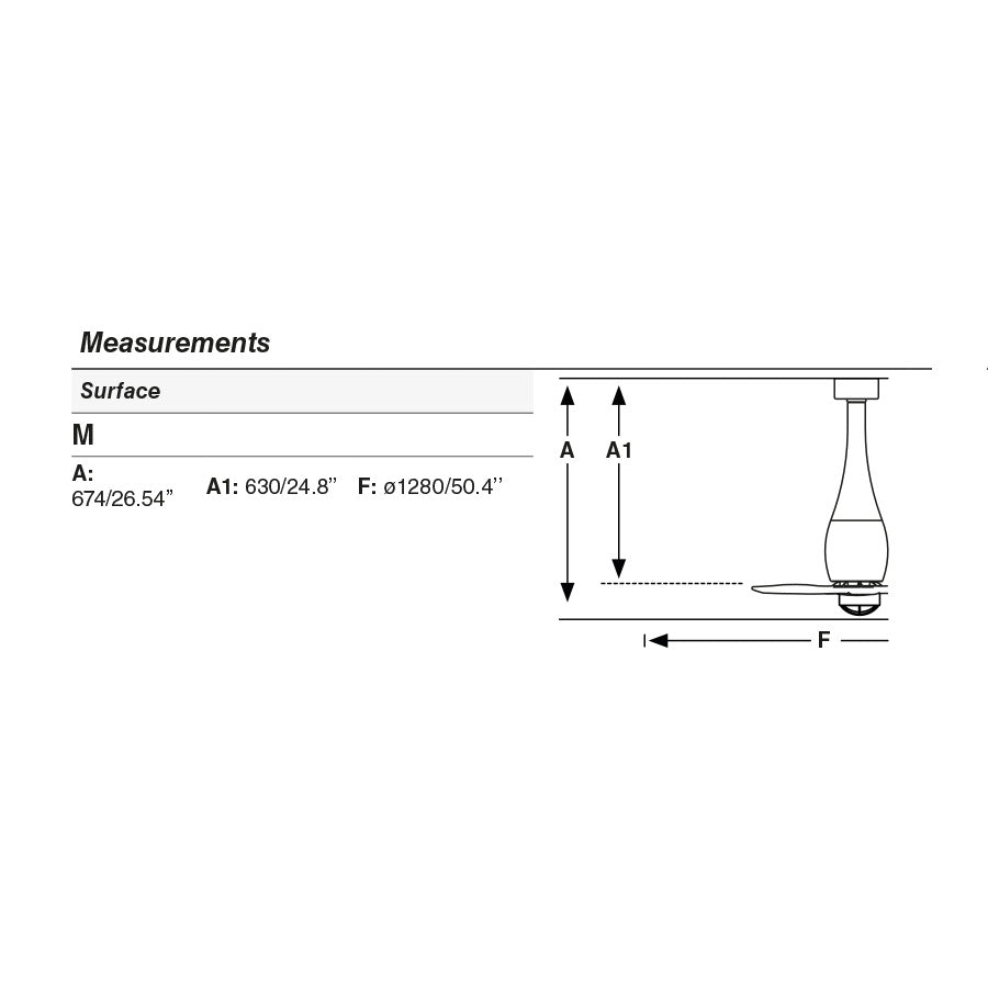 ETERFAN M LED Läbipaistev ventilaator 3000K