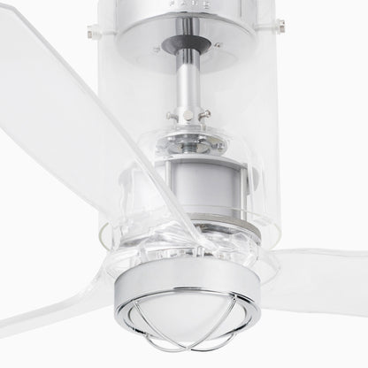 Takfläkt med belysning MINI TUBE FAN Ø1280 MM GLAS 3 BLAD 17W 3000K